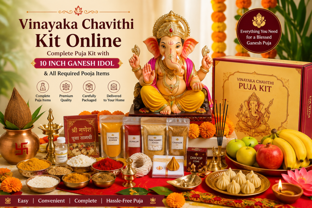 Buy Vinayaka Chavithi Puja Kit Online in Hyderabad with complete Ganesh Chaturthi pooja essentials from SS Farms