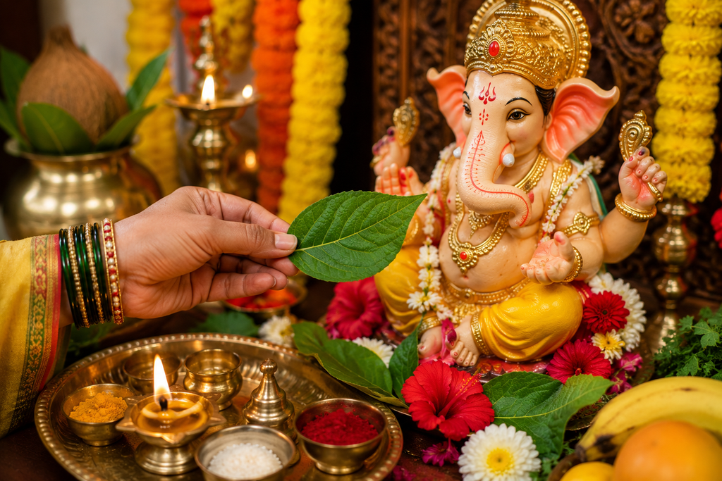 బృహతీ పత్రం (వాకుడు ఆకు) – వినాయక చవితి గణపతి పూజలో సమర్పించే పవిత్ర పత్రం